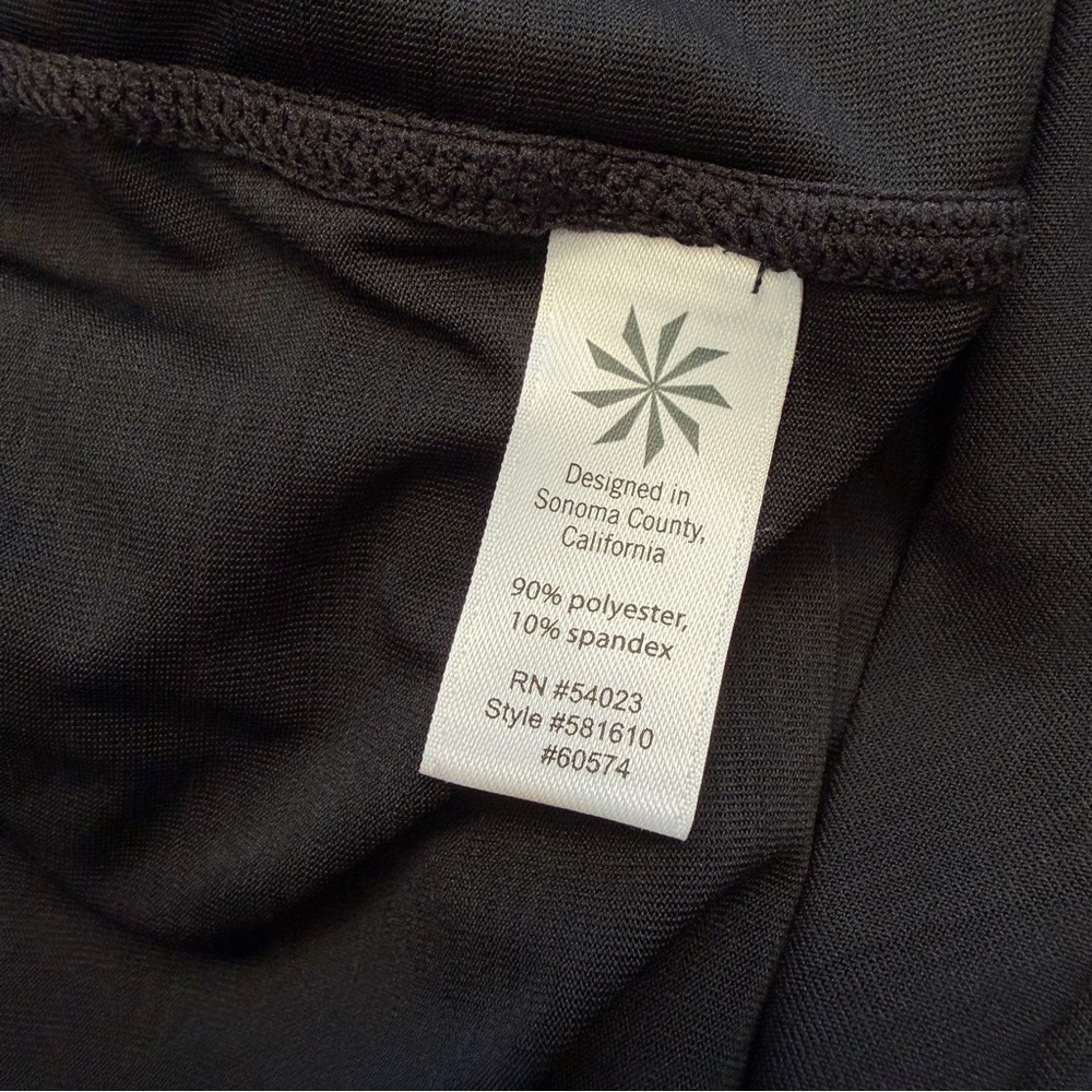 Athleta Women's Pacifica UPF Long Sleeve Size 2X XXL Pullover 1/2 Zip Black Gym - Picture 9 of 10